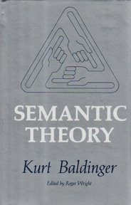 Stock image for Semantic Theory: Towards a Modern Semantics for sale by BOOK2BUY