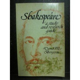 Beispielbild fr Shakespeare : A Study and Research Guide zum Verkauf von Half Price Books Inc.