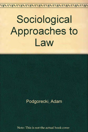 Imagen de archivo de Sociological Approaches to Law a la venta por Ergodebooks