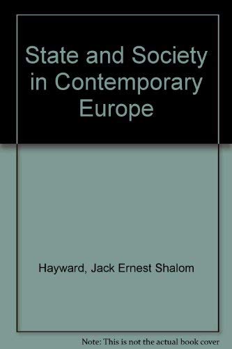Stock image for State and Society in Contemporary Europe for sale by BookManBookWoman Books