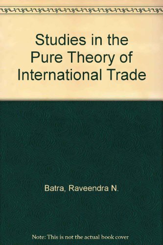Beispielbild fr Studies in the Pure Theory of International Trade zum Verkauf von Ammareal