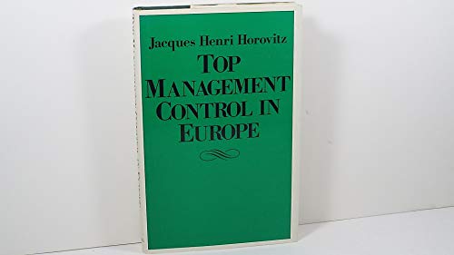 Beispielbild fr Top Management Control in Europe zum Verkauf von Ammareal