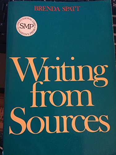 Writing from sources (9780312894689) by Spatt, Brenda