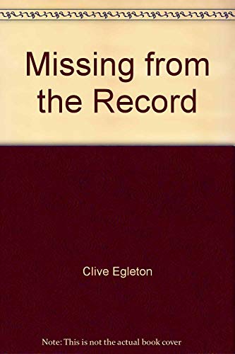 Stock image for Missing from the Record for sale by Better World Books