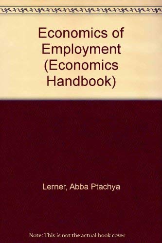 Imagen de archivo de Economics of Employment a la venta por Better World Books