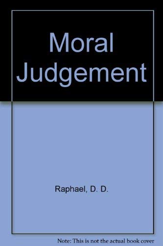 Beispielbild fr Moral Judgment zum Verkauf von Better World Books