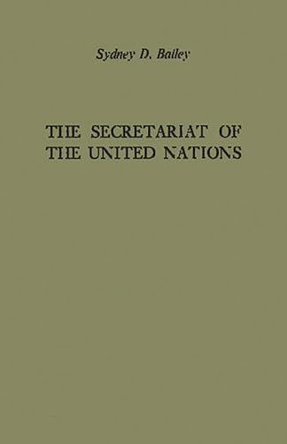 Stock image for The Secretariat of the United Nations for sale by Better World Books