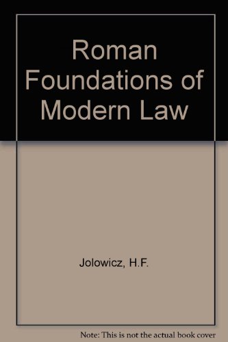 Beispielbild fr Roman Foundations of Modern Law zum Verkauf von Anybook.com