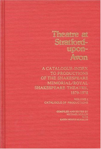 Stock image for Theatre Stratford V1 for sale by Bookmonger.Ltd