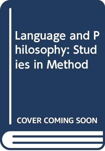 Language and Philosophy: Studies in Method (9780313230820) by Black, Max