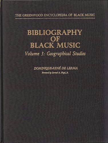 Beispielbild fr Bibliography of Black Music, Volume 3 (Hardcover) zum Verkauf von Grand Eagle Retail