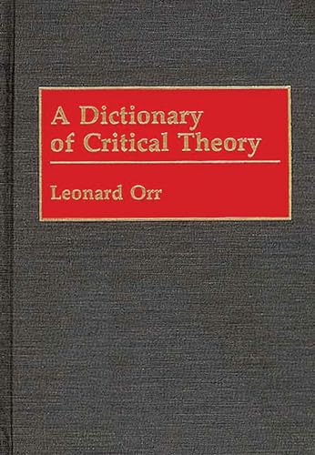 Beispielbild fr A Dictionary of Critical Theory zum Verkauf von A Cappella Books, Inc.