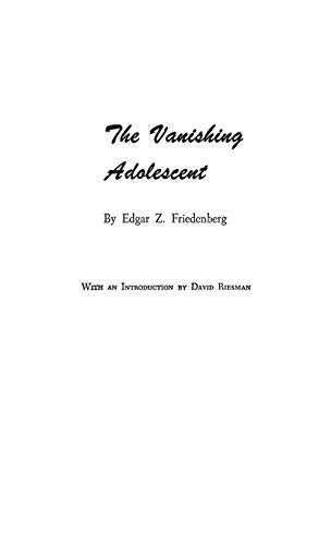 Stock image for The Vanishing Adolescent. for sale by suffolkbooks