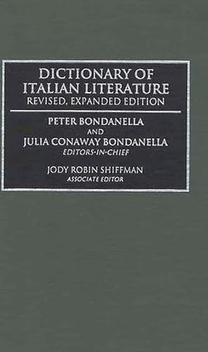 Stock image for Dictionary of Italian Literature for sale by Better World Books