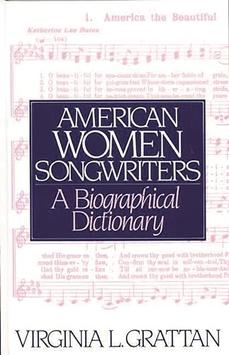Imagen de archivo de American Women Songwriters: A Biographical Dictionary (Culture) a la venta por suffolkbooks