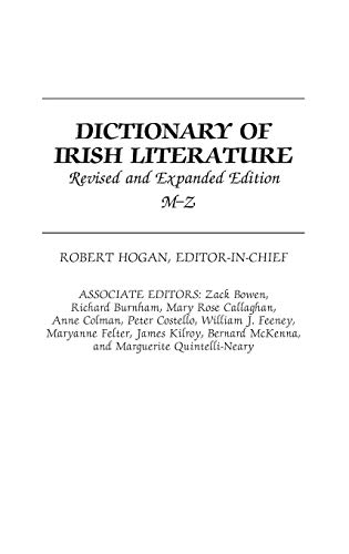 Stock image for Dictionary of Irish Literature: Revised and Expanded Edition M-Z for sale by Pink Casa Antiques