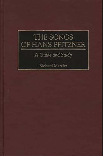 Beispielbild fr The Songs of Hans Pfitzner. zum Verkauf von Yushodo Co., Ltd.