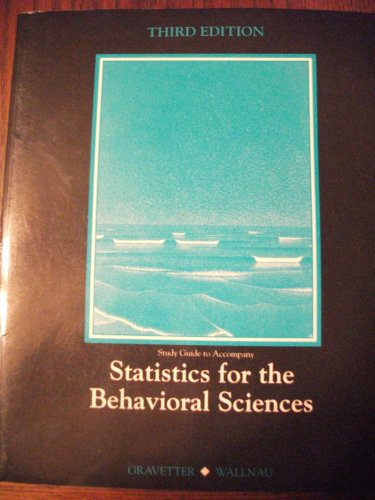 Stock image for Statistics for the Behavioral Sciences Study Guide for sale by Wonder Book