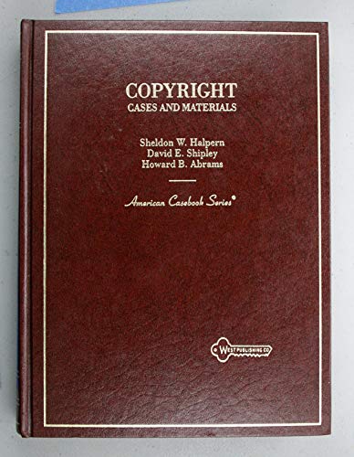Beispielbild fr Copyright: Cases and Materials (American Casebook Seriesýý) zum Verkauf von Bookmans