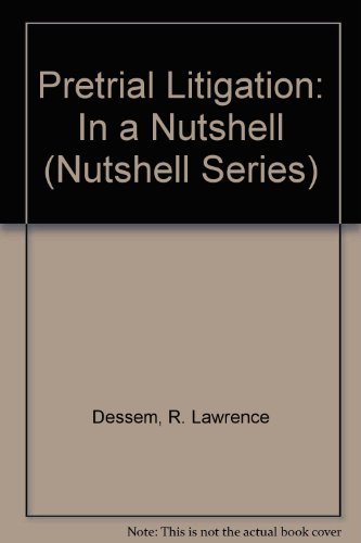 Stock image for Pretrial Litigation: In a Nutshell (Nutshell Series) for sale by HPB-Red