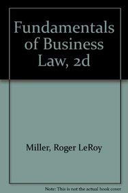 9780314010049: Fundamentals of Business Law, 2d