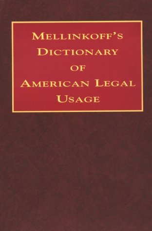 Beispielbild fr Dictionary of American Legal Usage zum Verkauf von SecondSale