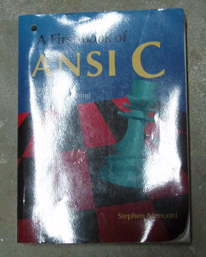 9780314010865: A First Book of ANSI C