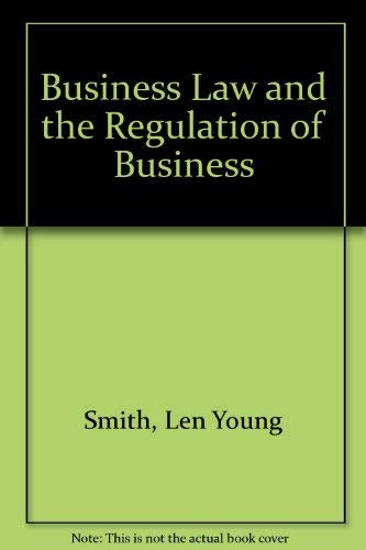 Stock image for Business Law and the Regulation of Business for sale by NEPO UG