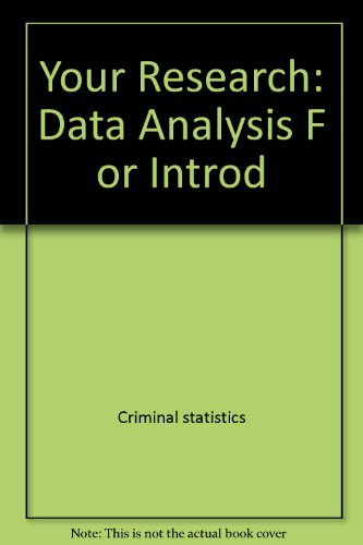 Your Research: Data Analysis F or Introd (9780314015358) by Hinze, Vicki; Hinze