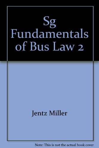 Imagen de archivo de Fundamentals of Business Law, Study Guide, 2nd a la venta por a2zbooks