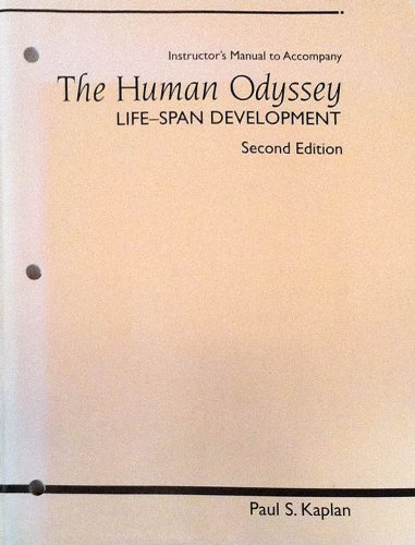 Imagen de archivo de Instructors manual to accompany: The human odyssey : life-span development, second edition a la venta por Phatpocket Limited
