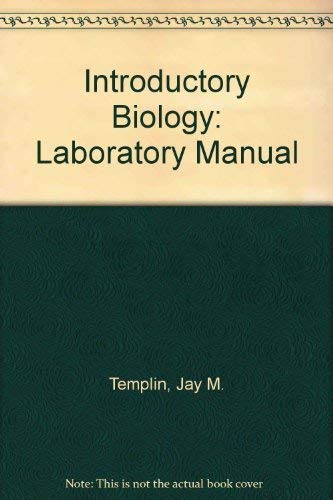 Imagen de archivo de Introductory Biology: Laboratory Manual a la venta por Top Notch Books