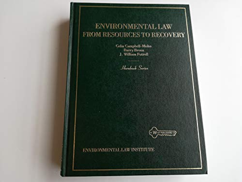 Imagen de archivo de Environmental Law: From Resources to Recovery (Hornbook Series) a la venta por HPB-Red