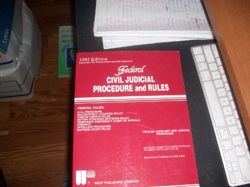 Stock image for Federal Civil Judicial Procedure and Rules: 1993 W/Supplement for sale by ThriftBooks-Dallas
