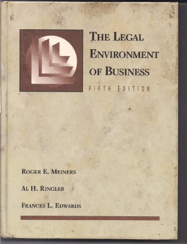 Imagen de archivo de The Legal Environment of Business a la venta por Top Notch Books