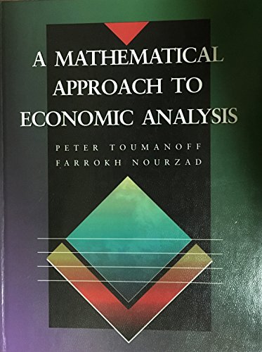 9780314028181: A Mathematical Approach to Economic Analysis