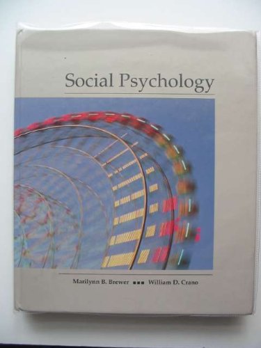 Imagen de archivo de Social Psychology a la venta por Better World Books