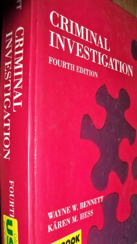 Criminal Investigation (9780314028624) by Bennett, Wayne W.; Hess, Karen M.