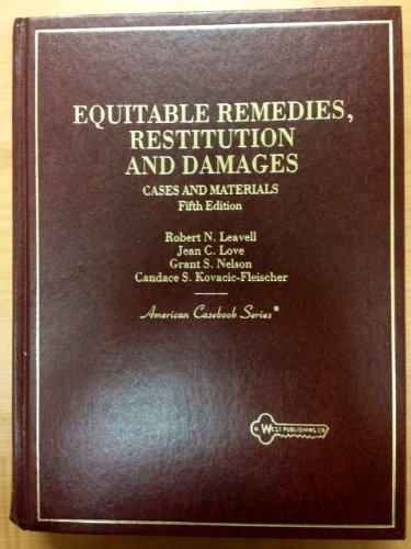 Stock image for Cases and Materials on Equitable Remedies, Restitution and Damages (American Casebooks) for sale by HPB-Red