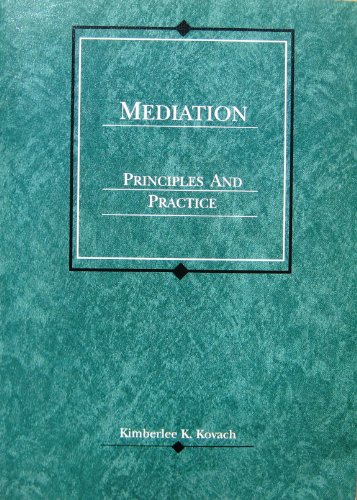 Beispielbild fr Mediation, Principles and Practice zum Verkauf von Better World Books