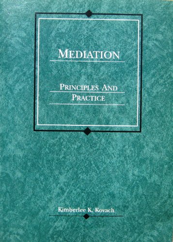 Imagen de archivo de Mediation, Principles and Practice a la venta por Better World Books