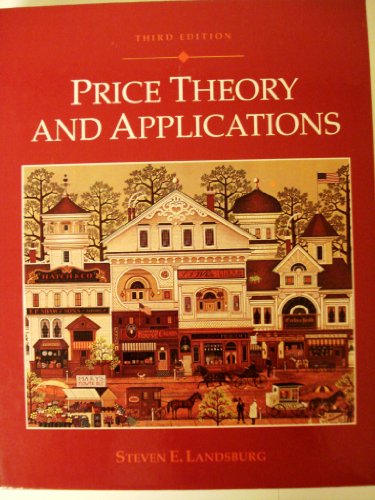 Imagen de archivo de Price Theory and Applications a la venta por SecondSale