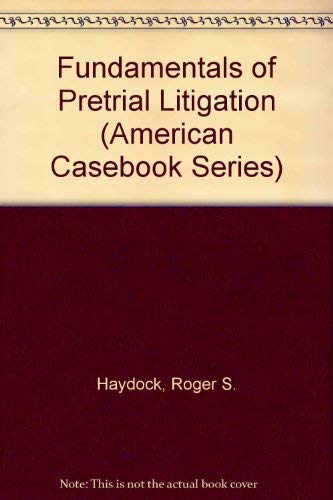 Beispielbild fr Fundamentals of Pretrial Litigation (American Casebook Series) zum Verkauf von HPB-Red