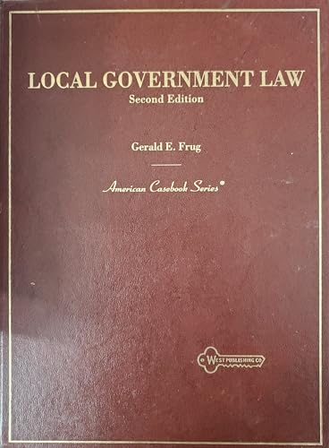 Imagen de archivo de Cases and Materials on Local Government Law a la venta por Better World Books