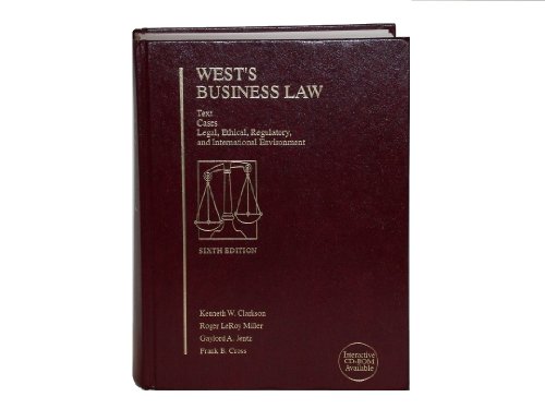 Beispielbild fr West's Business Law zum Verkauf von Better World Books