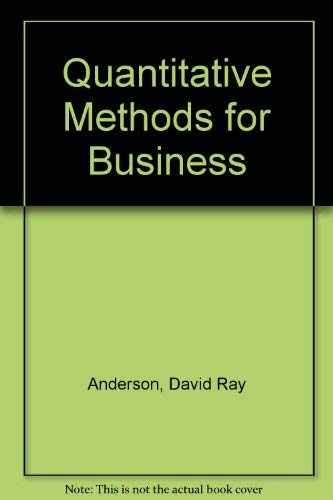 Beispielbild fr Quantitative Methods for Business zum Verkauf von AwesomeBooks