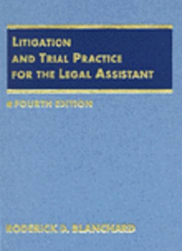 Beispielbild fr Litigation with the Trial Practioner/Legal Assistant zum Verkauf von Better World Books