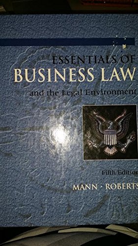 Imagen de archivo de Essentials of Business Law and the Legal Environment a la venta por HPB-Red