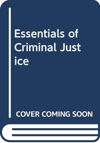 Beispielbild fr Essentials of Criminal Justice zum Verkauf von HPB-Red