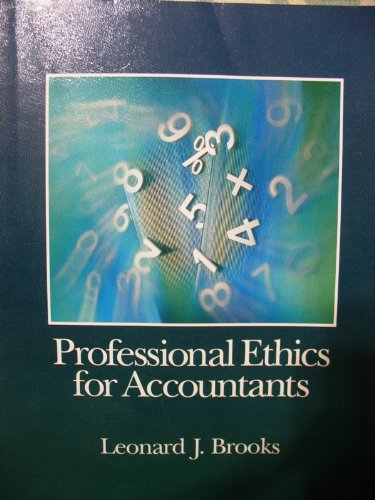 Imagen de archivo de Professional Ethics in Accounting a la venta por Court Street Books/TVP Properties, Inc.
